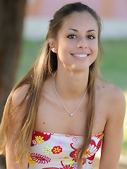 Tara does a flip in the park
...